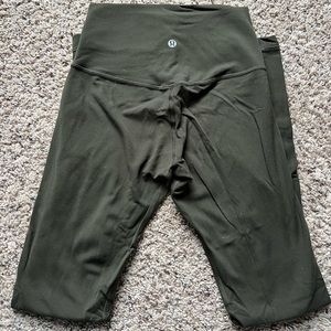 Lululemon Army Green Leggings